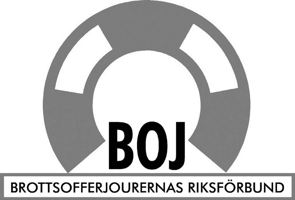 Logo: BOJ - Brottsofferjourernas Riksförbund.